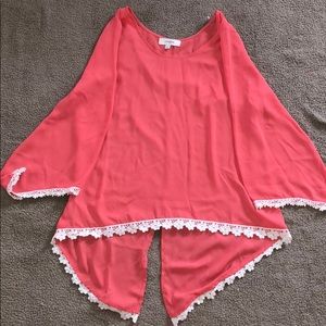Coral colored boutique top!!